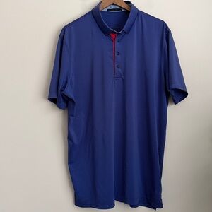 Greyson Golf Polo Shirt Mens XL Striped navy blue